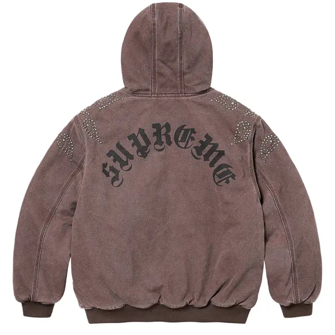 Supreme Brown Paisley Studded Work Jacket