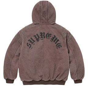 Supreme Brown Paisley Studded Work Jacket