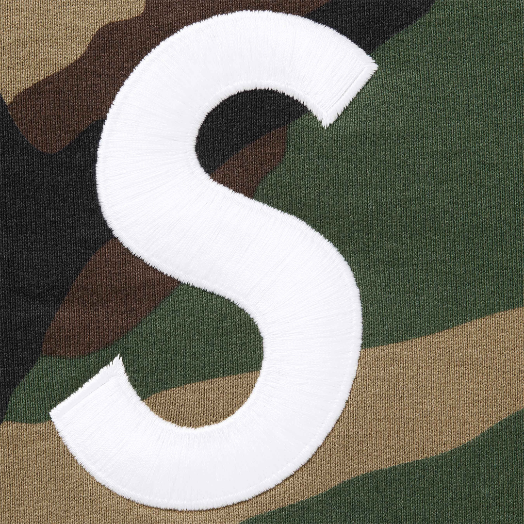 Supreme S Logo Zip Up Hoodie Camo