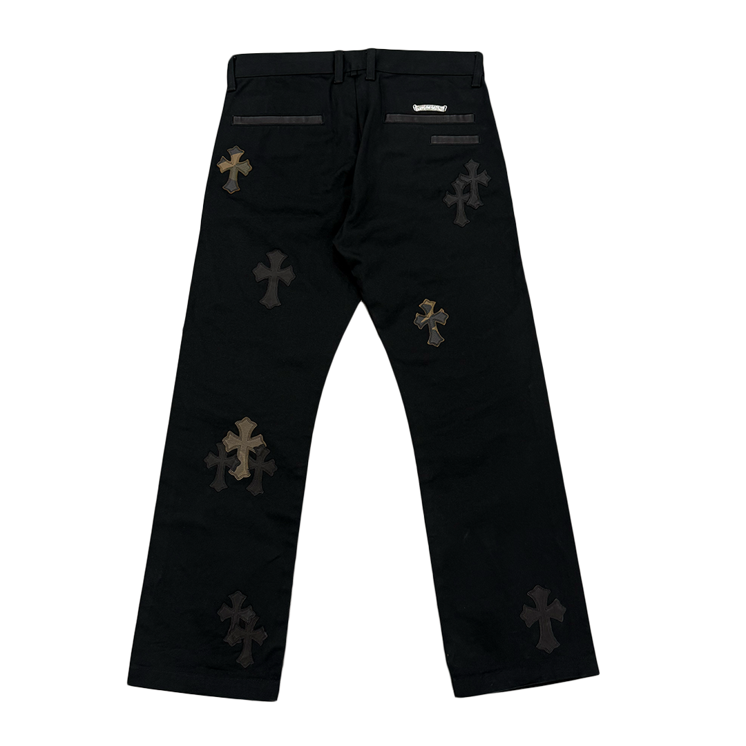 Chrome Hearts Black Cross Patches Chino Pants