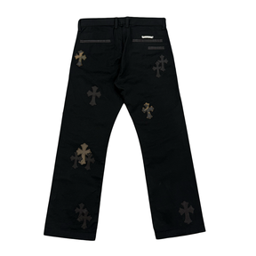 Chrome Hearts Black Cross Patches Chino Pants