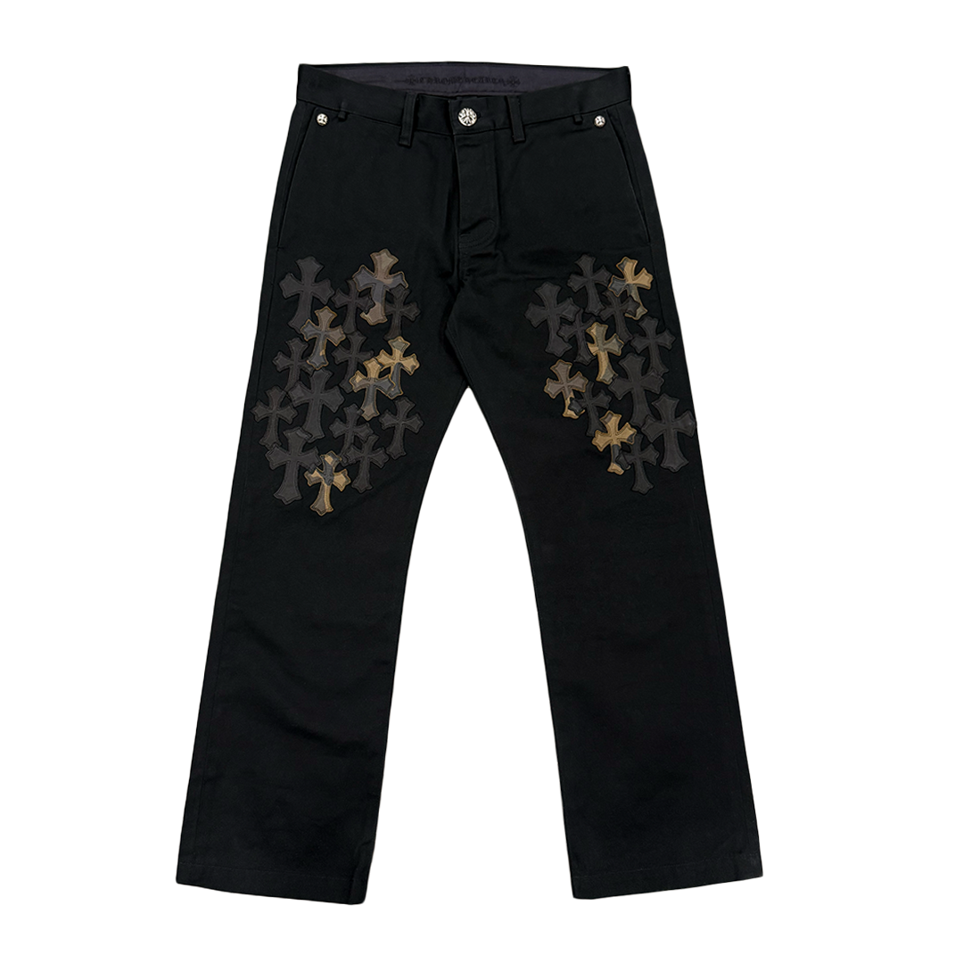 Chrome Hearts Black Cross Patches Chino Pants