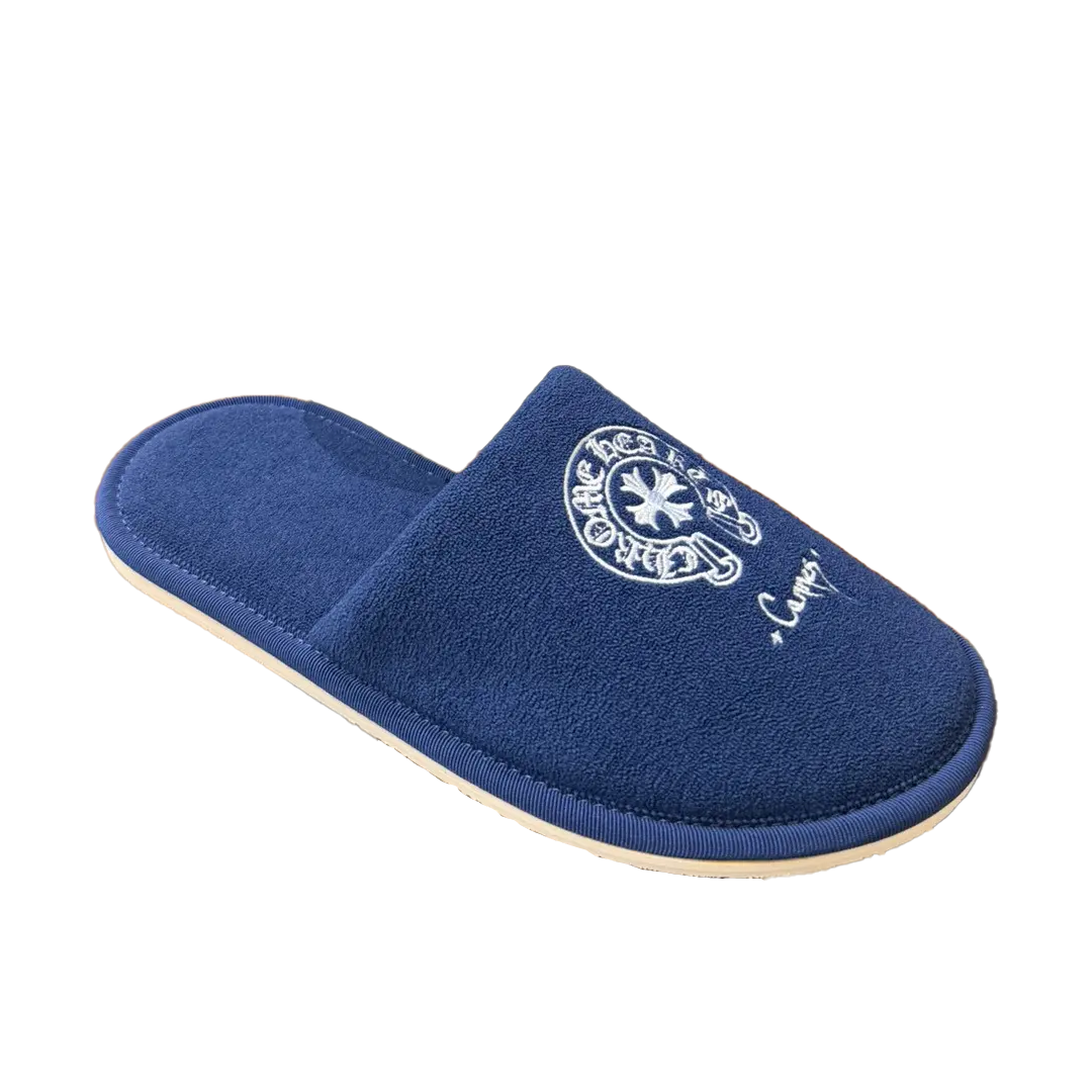 Chrome Hearts Cannes Horseshoe Hotel Slippers Blue
