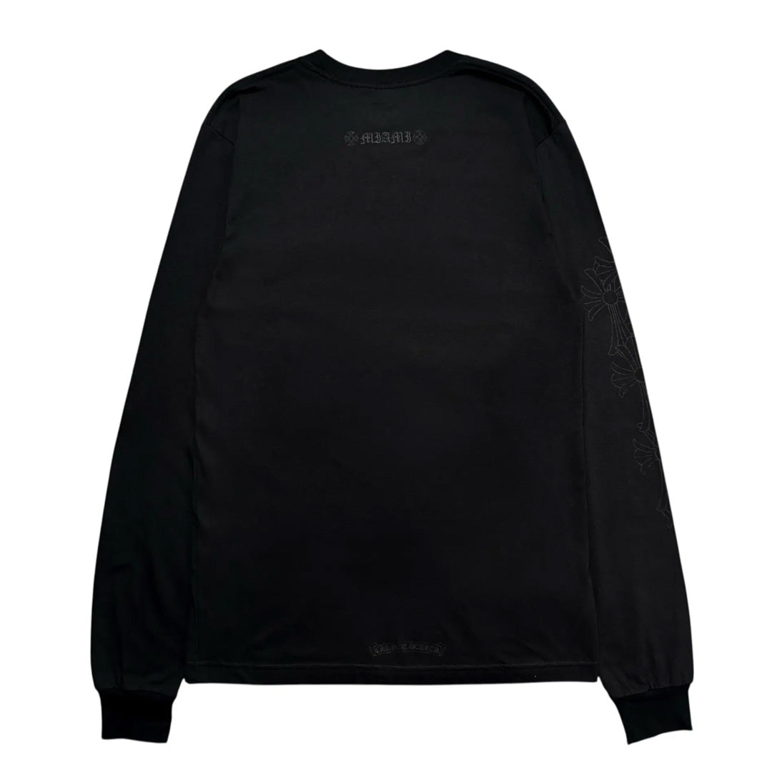 Chrome Hearts Miami Exclusive Cemetery Long Sleeve T-Shirt Black