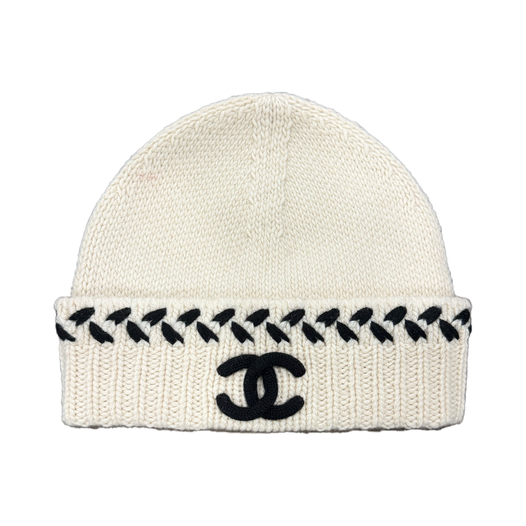 Chanel Beanie Cashmere White