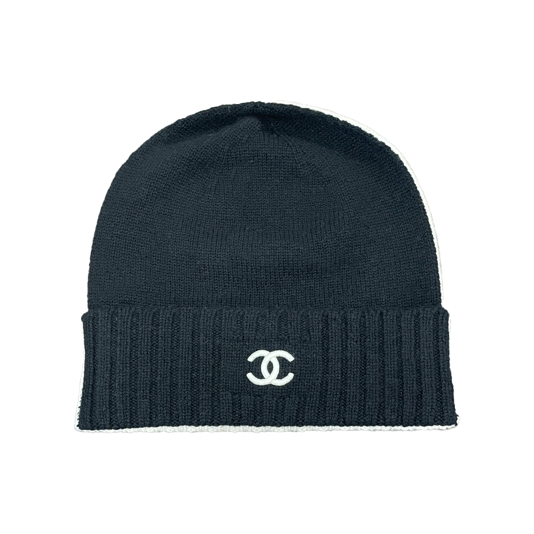 Chanel Beanie Flipped Black & White