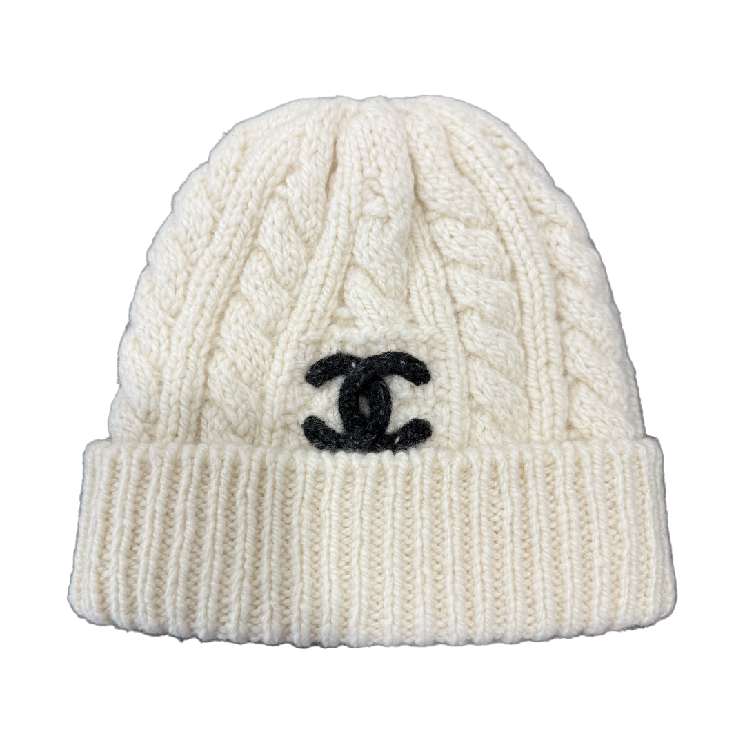 Chanel Beanie Cashmere Ecru