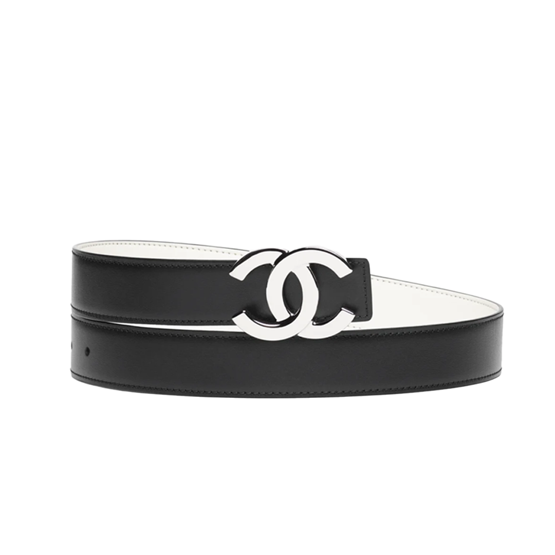 Chanel Reversible CC Belt Black & White