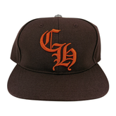 Chrome Hearts Embroidered CH Logo Baseball Hat Brown Orange