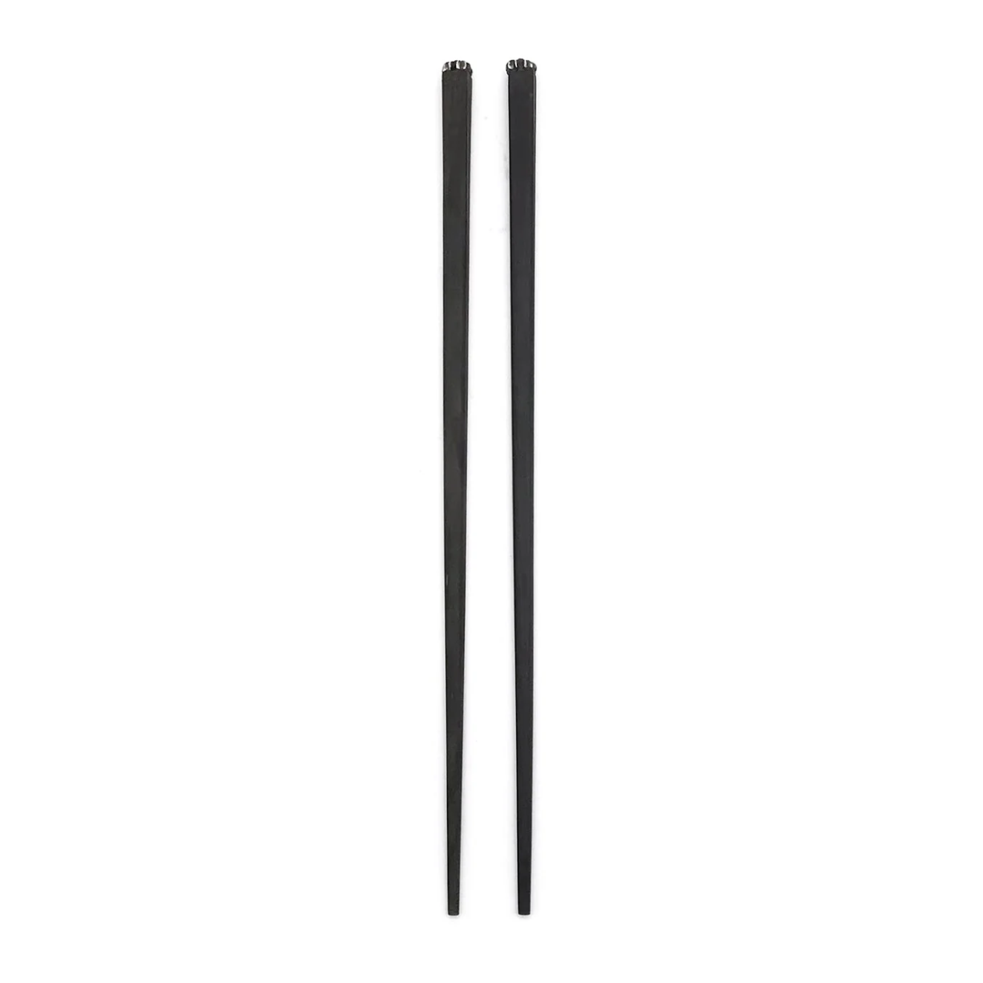 Chrome Hearts Ebony Wood & Silver Chopsticks