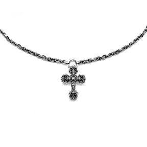 Chrome Hearts Filigree Cross Pendant With Paper Chain