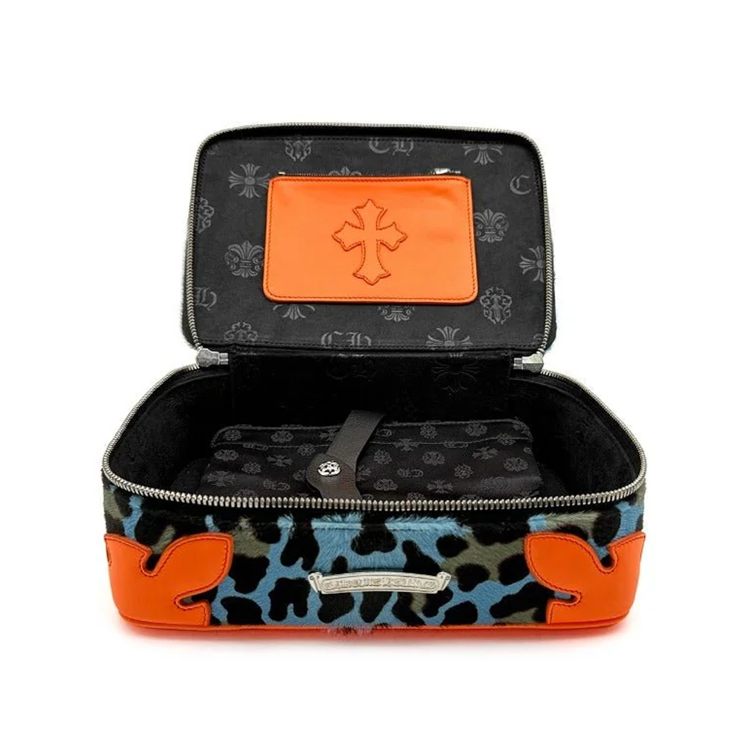 Chrome Hearts Blue Cheetah Pony Hair Jewelry Box