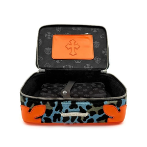 Chrome Hearts Blue Cheetah Pony Hair Jewelry Box