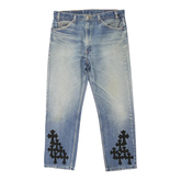 Chrome Hearts Black Cross Patch Jeans