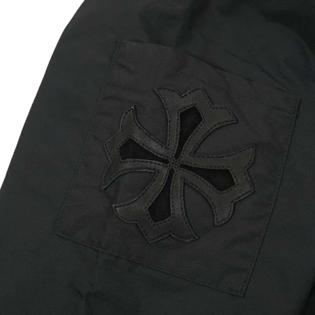 Chrome Hearts Triple Cross Patch Racing Jacket Black