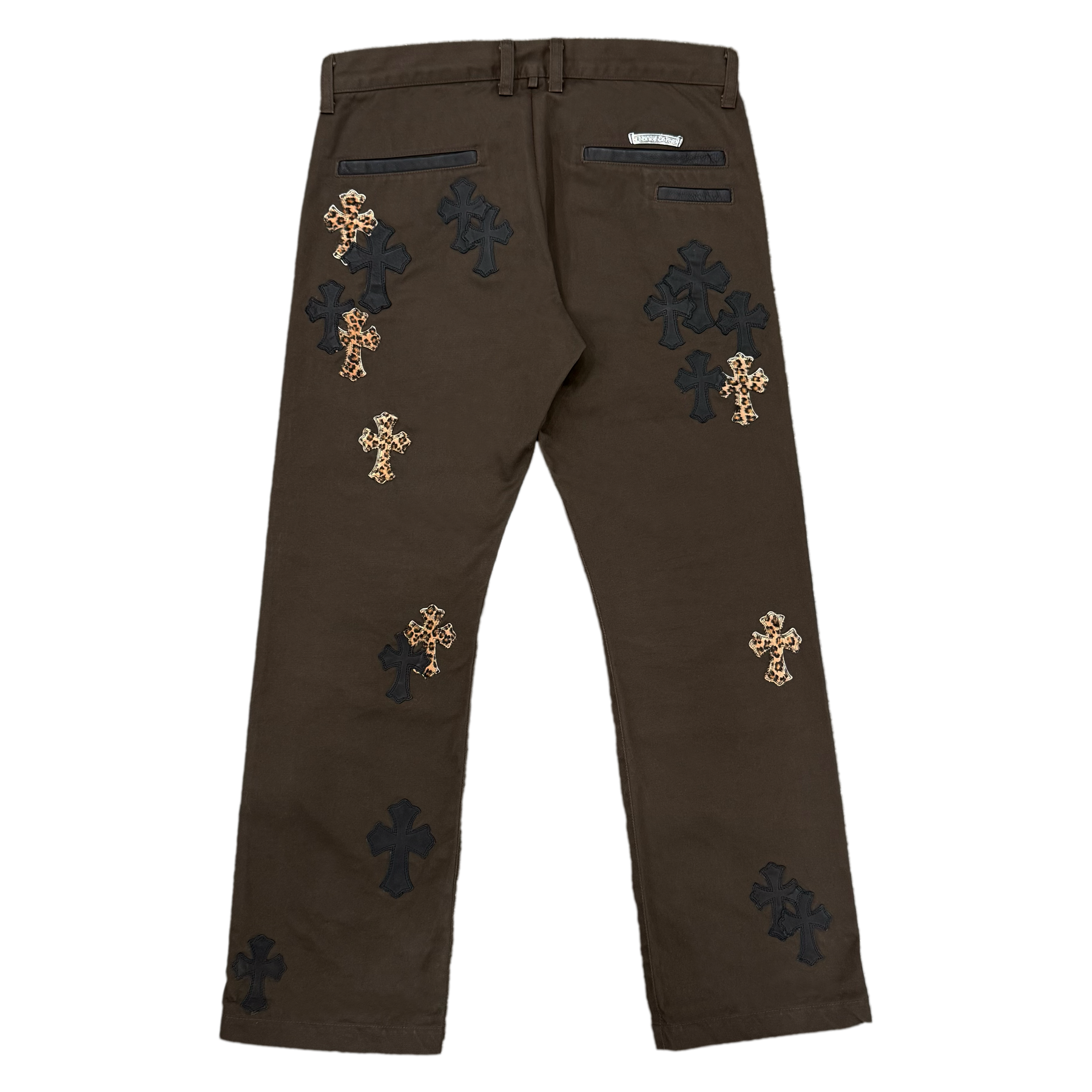 Chrome Hearts Cross Patches Chino Pants Brown