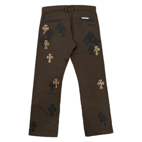 Chrome Hearts Cross Patches Chino Pants Brown