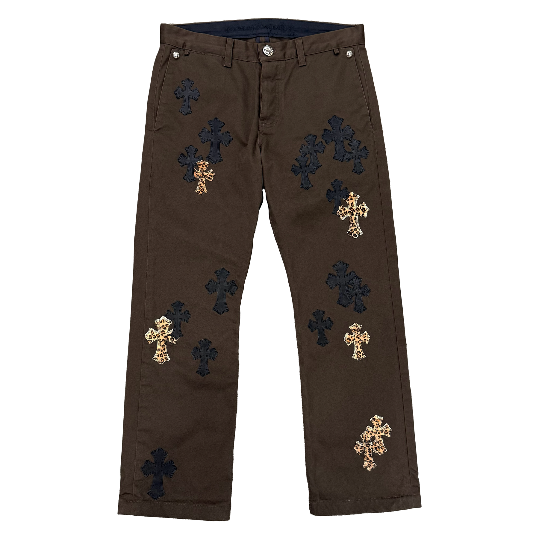 Chrome Hearts Cross Patches Chino Pants Brown
