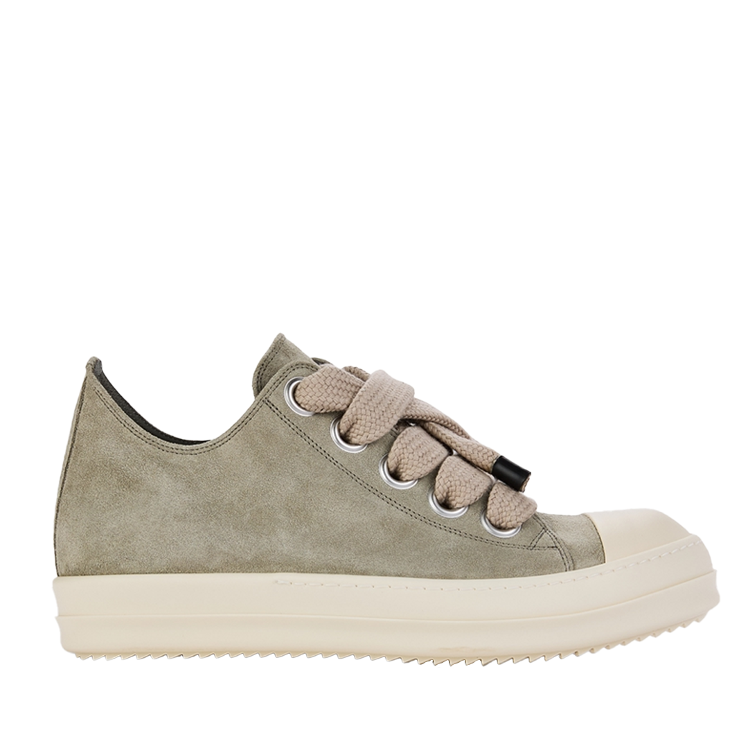 Rick Owens Dark Pearl Jumbolaced Suede Low Sneakers