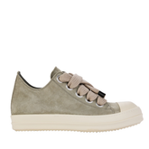 Rick Owens Dark Pearl Jumbolaced Suede Low Sneakers