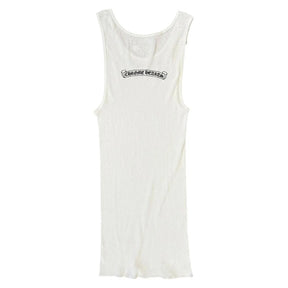 Chrome Hearts Scroll Neck Logo Rib Tank White