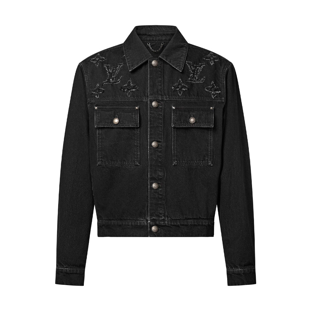 Louis Vuitton Monogram Destroy Denim Trucker Jacket