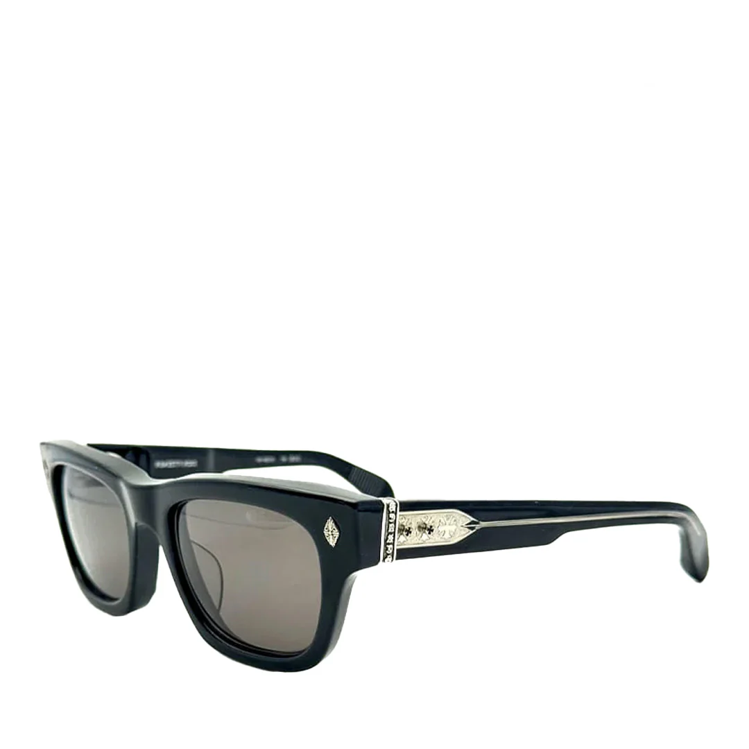 Chrome Hearts "Dick Fitzener" Black/Silver Glasses