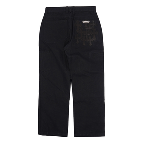 Chrome Hearts Cross Patch Double Knee Carpenter Pants Black
