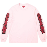 Supreme Cracked Sleeve L/S Top Pink