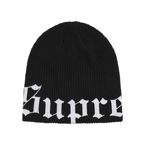 Supreme Old English Printed Beanie Black