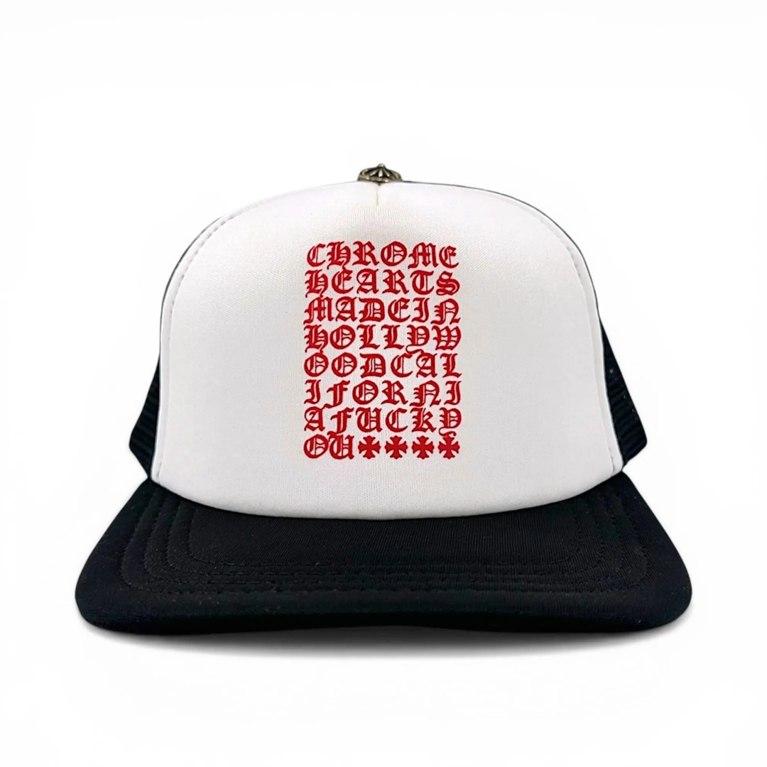 Chrome Hearts Eye Chart Trucker Black