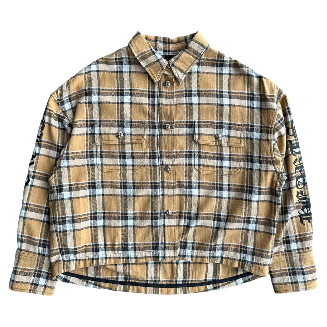Chrome Hearts Workn Flannel Shirt Yellow/Black