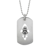 Chrome Hearts Dog Tag Fleur Cut Out With Dagger