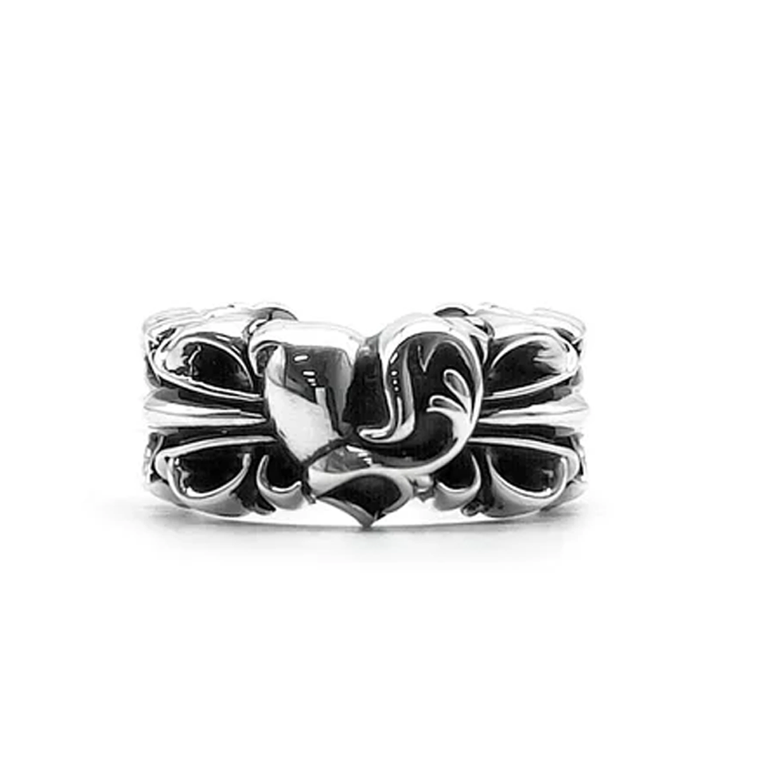 Chrome Hearts Double Floral Heart Ring