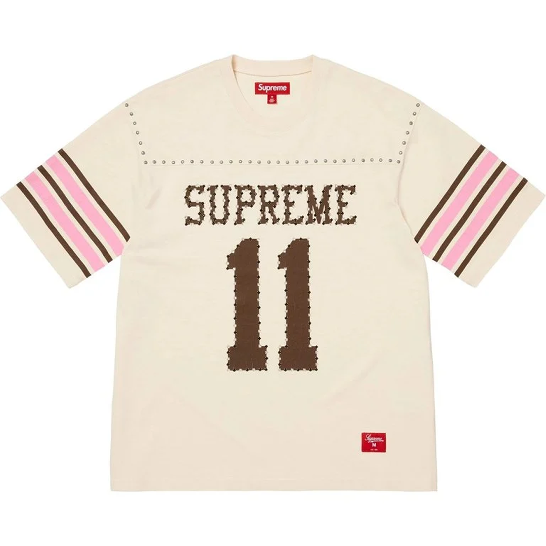 Supreme Studded S/S Football Top White