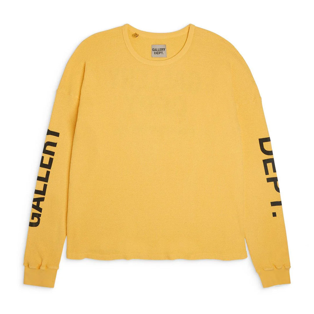 Gallery Dept. Thermal Long Sleeve T-Shirt Yellow