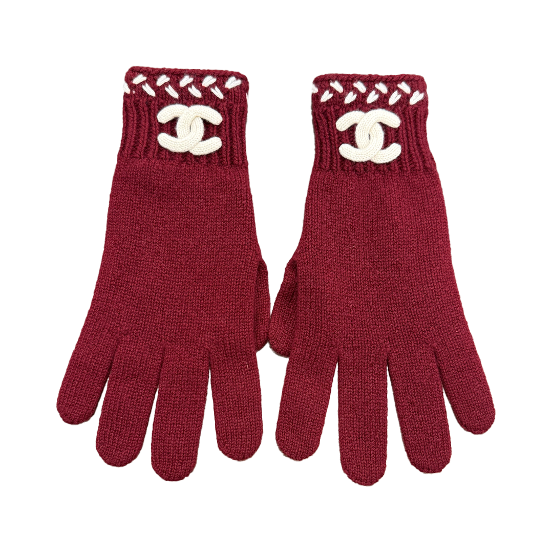 Chanel Gloves Cashmere Burgundy