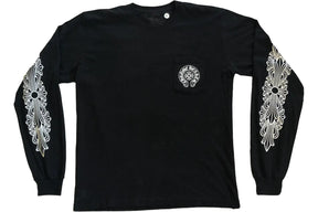 Chrome Hearts Floral Horseshoe Long Sleeve T-Shirt Black