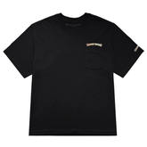 Chrome Hearts Scroll Logo T-Shirt Black Iridescent
