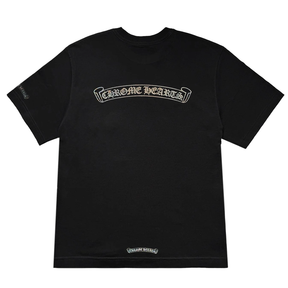 Chrome Hearts Scroll Logo T-Shirt Black Iridescent