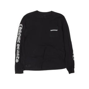 Chrome Hearts Scroll Logo Long Sleeve T-Shirt Black