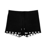 Chrome Hearts Black & White Knitted CH+ Shorts (Womens)