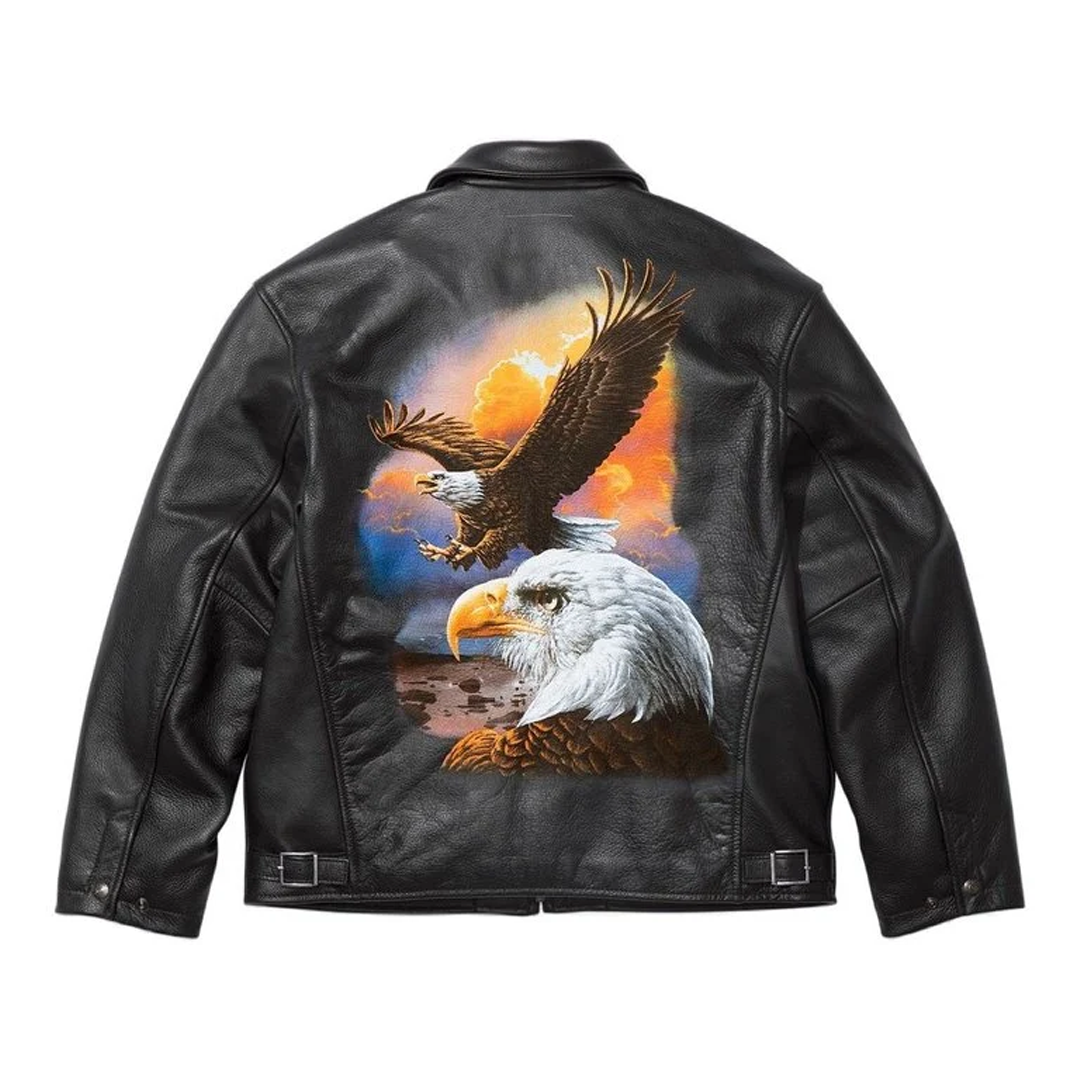 Supreme x MM6 Maison Margiela Schott Eagle Leather Jacket