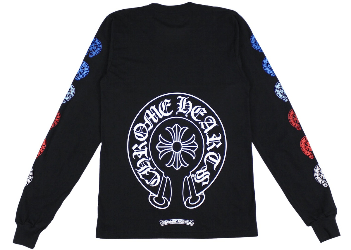 Chrome Hearts Multi Color Horse Shoe Long Sleeve Tee