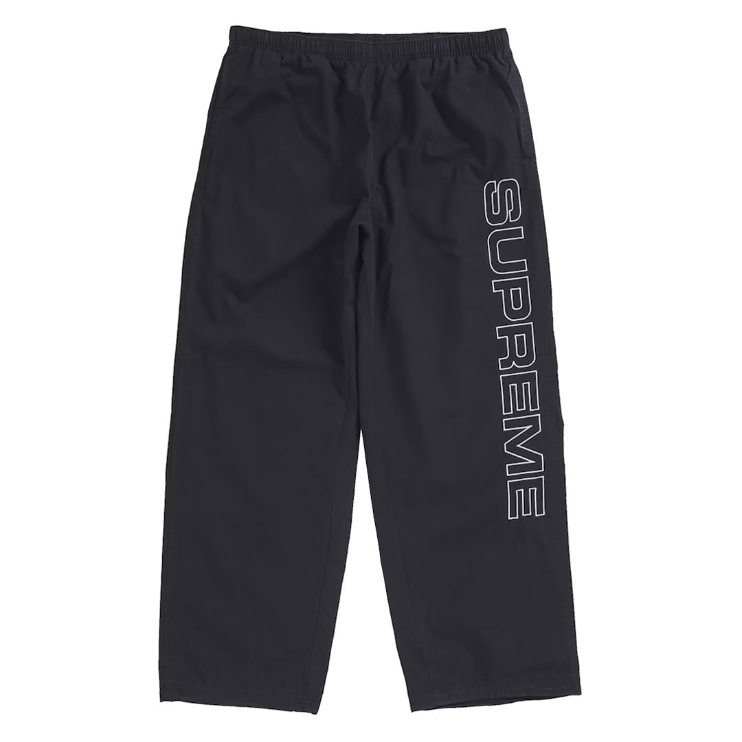 Supreme Spellout Embroidered Ripstop Track Pants Black