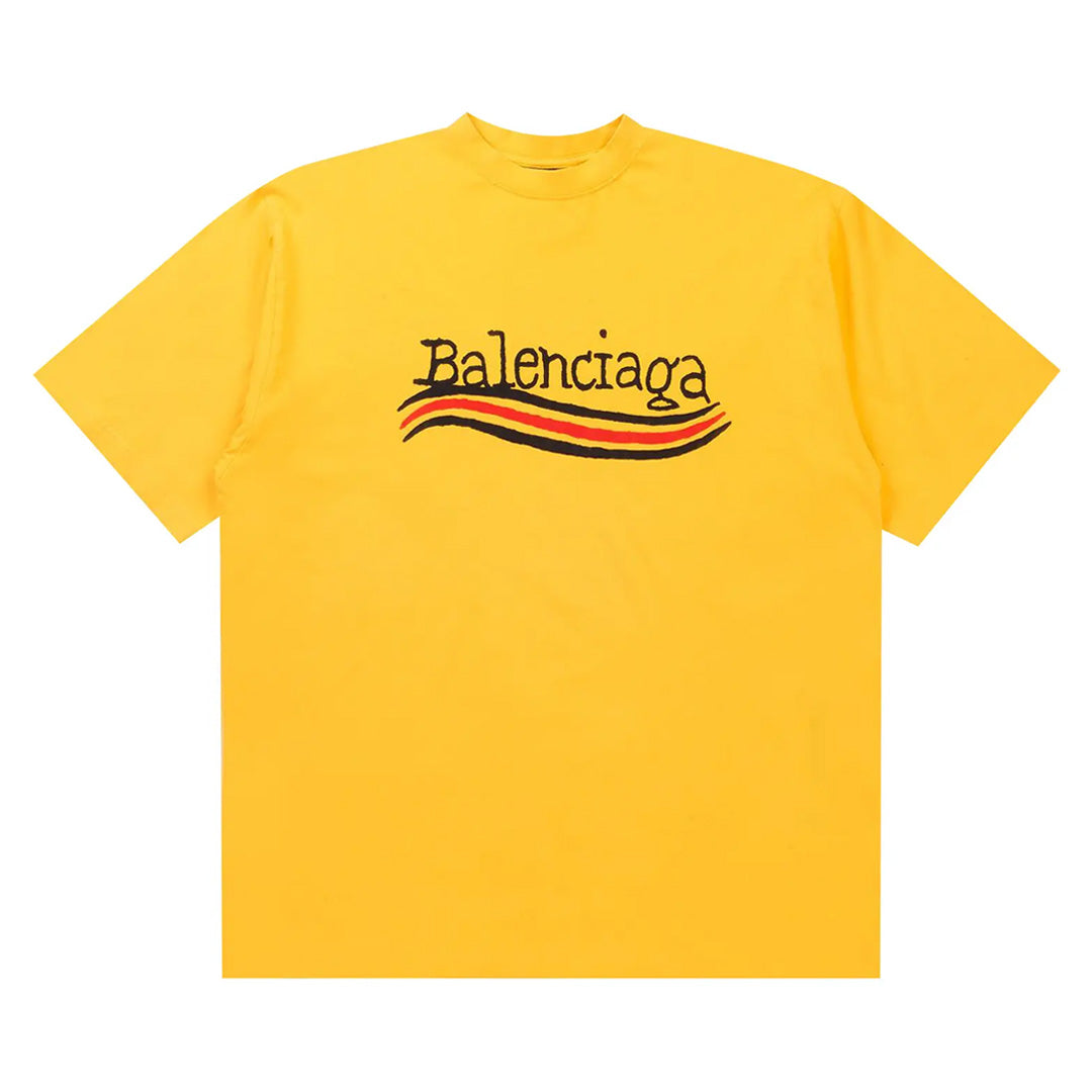 Balenciaga Hand Drawn Political Campaign T-Shirt Maize Yellow