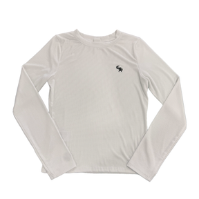 Chrome Hearts Embroidered Ribbed Long Sleeve White