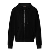 Louis Vuitton Monogram French Terry Zip Up Hoodie Black