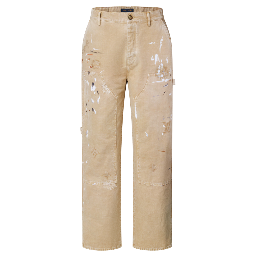 Louis Vuitton Embellished Denim Carpenter Pants