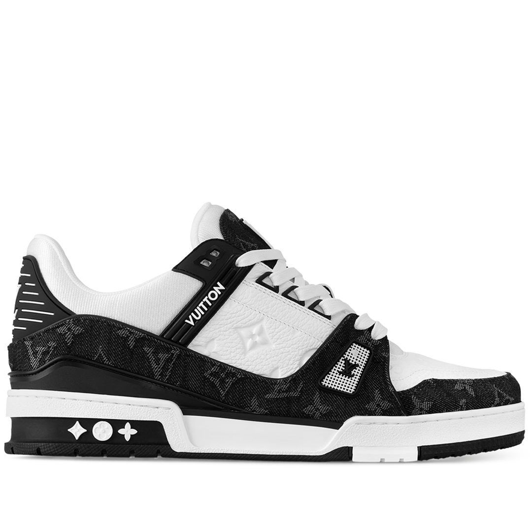 Louis Vuitton Denim Trainer White Black